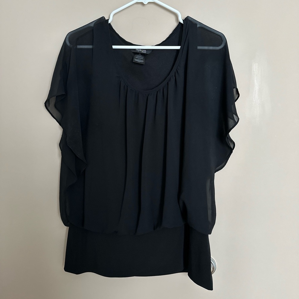 167 Style & co. Banded Waist Blouse 1X